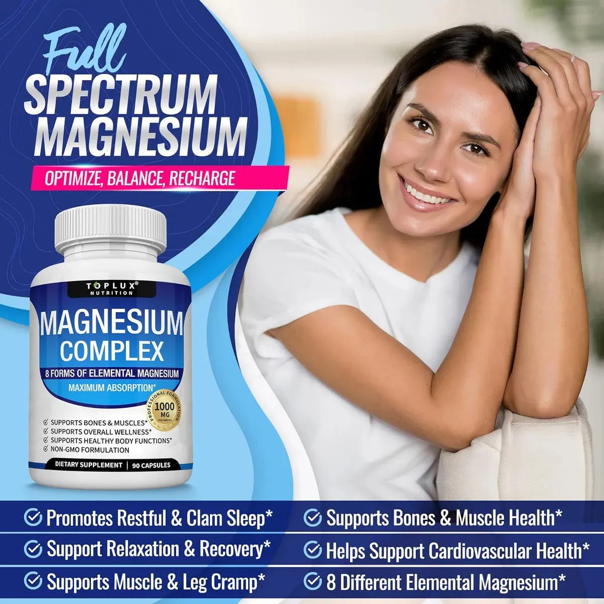 ELEMENT RX™ Magnesium Complex 8 Essential Magnesium Supplement 1000mg