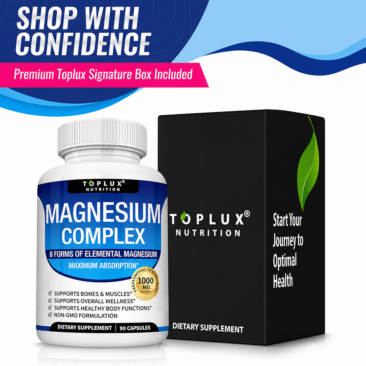 ELEMENT RX™ Magnesium Complex 8 Essential Magnesium Supplement 1000mg